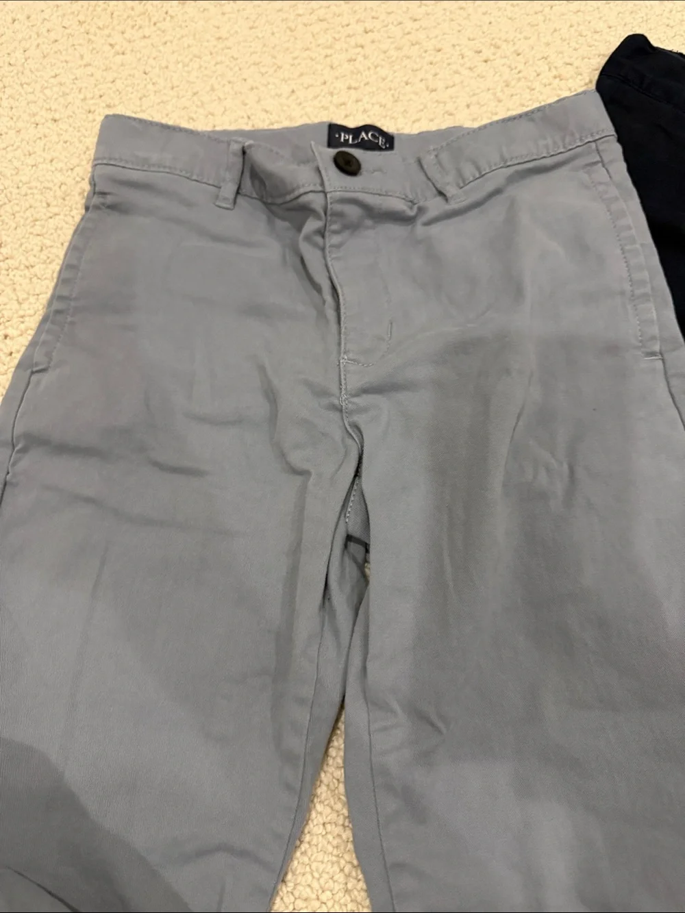 Bundle of 2: Boy’s Stretch Chino Pants - Light Gray & Navy
